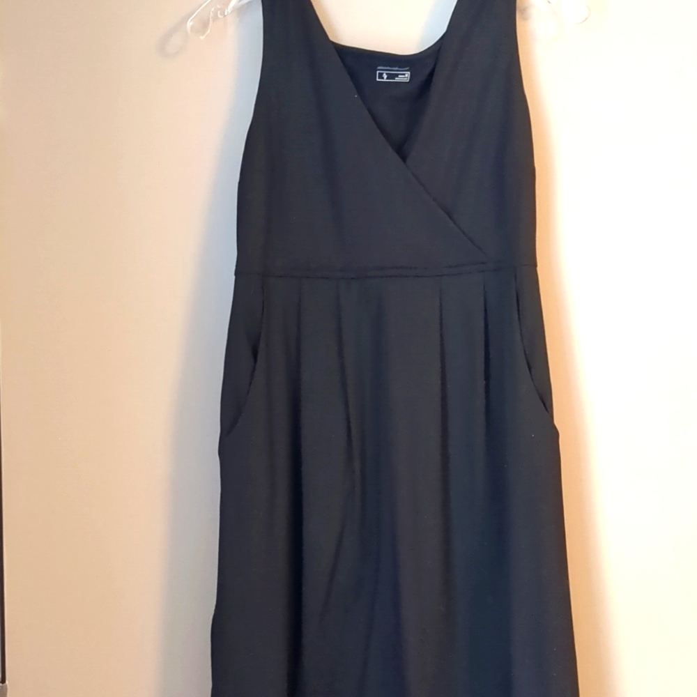 Eddie Bauer Black Knit Tank Dress WITH POCKETS, sz M
